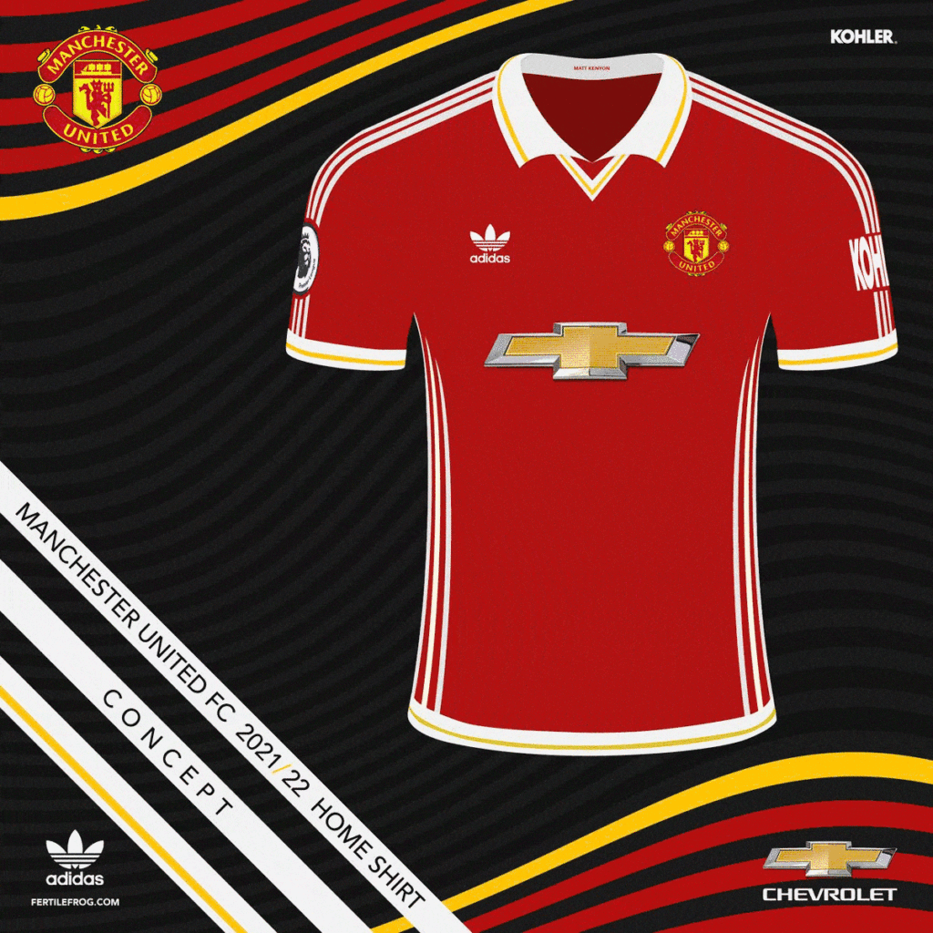 Manchester United 2021/22 concept home shirt design