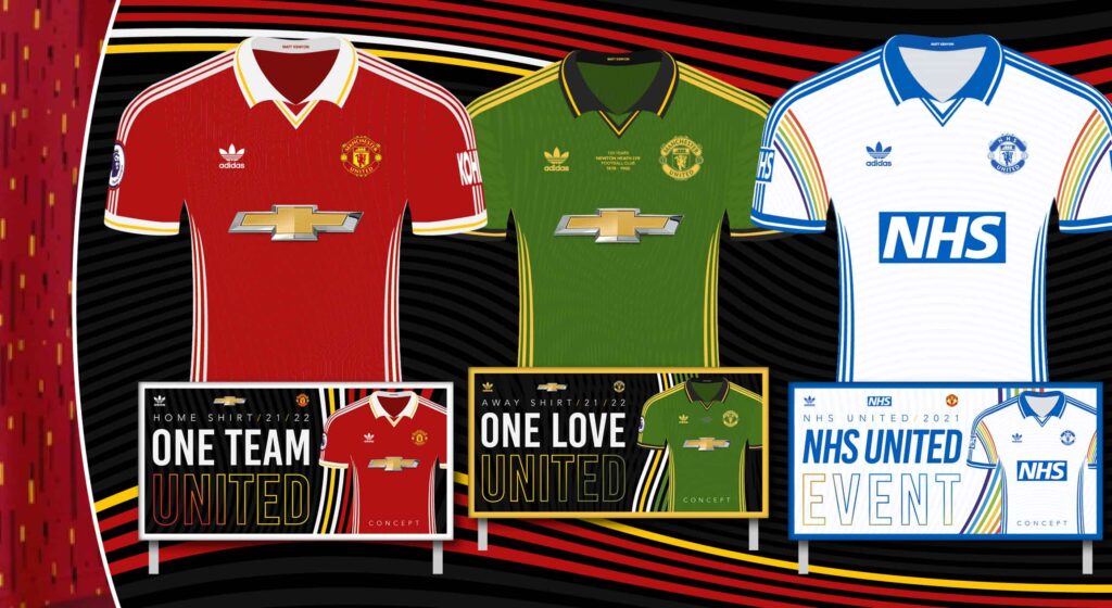 Manchester United football kit designs concept