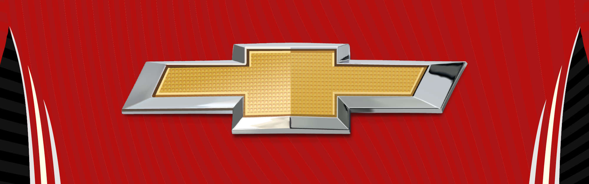 Chevrolet logo on red background