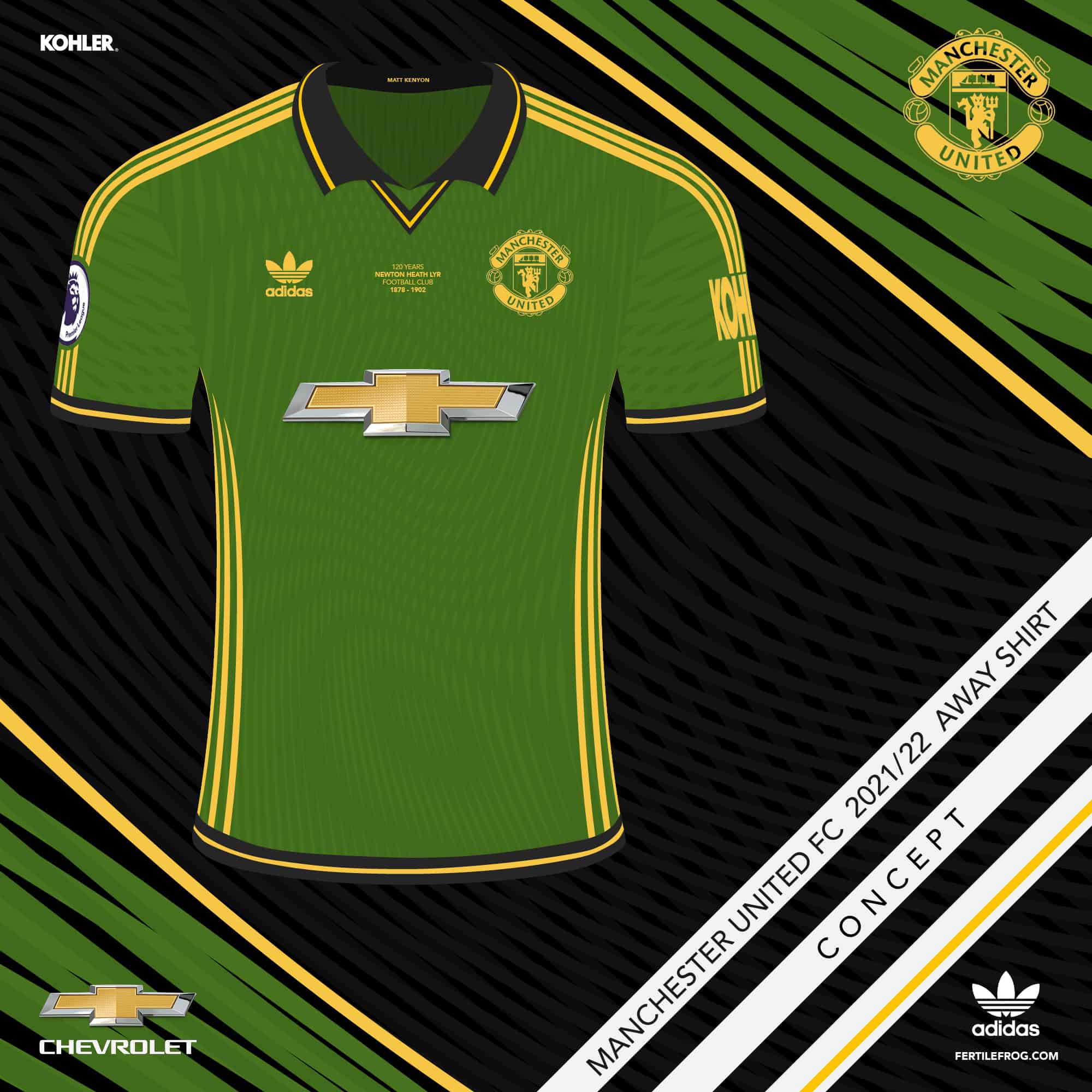 Manchester United 2021 green concept away shirt design
