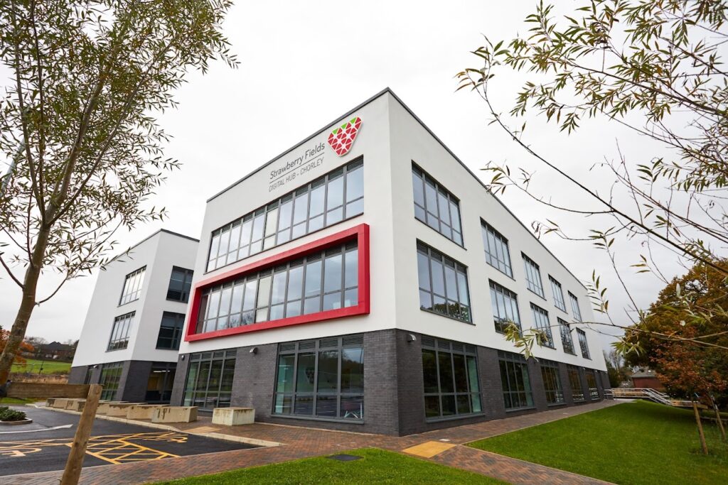 Strawberry Fields Digital Hub building exterior view