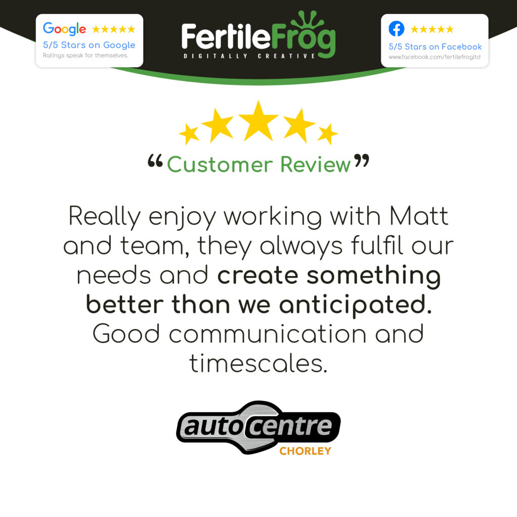 Customer review of Fertile Frog services.