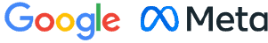 Google and Meta logos side by side
