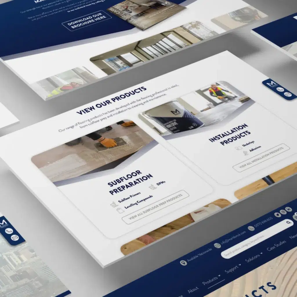 Flooring product catalogue for subfloor and installation.