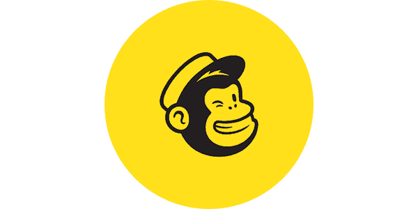 MailChimp logo on yellow background
