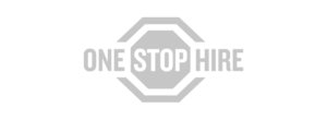 One Stop Hire logo on black background