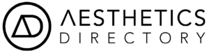 Aesthetics Directory logo with geometric design.