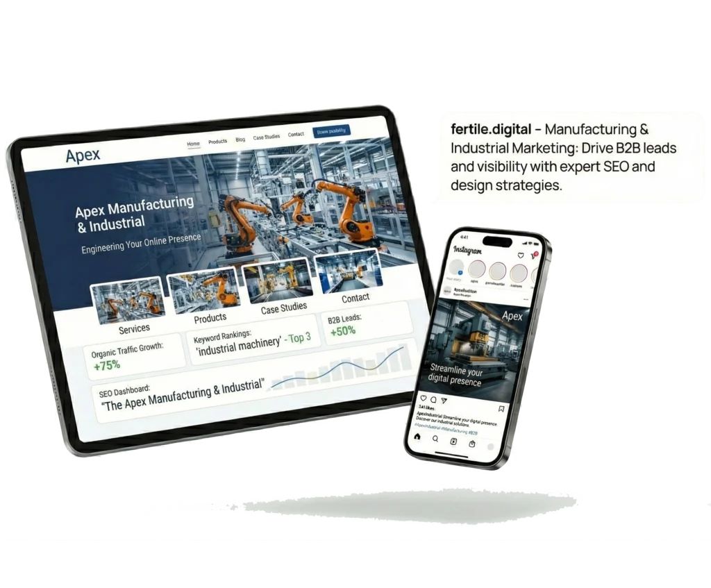 Digital marketing solutions for manufacturing industries.