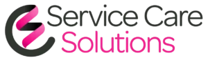 Service Care Solutions logo with pink and black design.