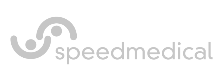 Speed Medical logo with spiral design.