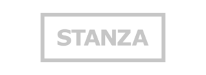 Digital rectangular logo with word 'STANZA' inside.