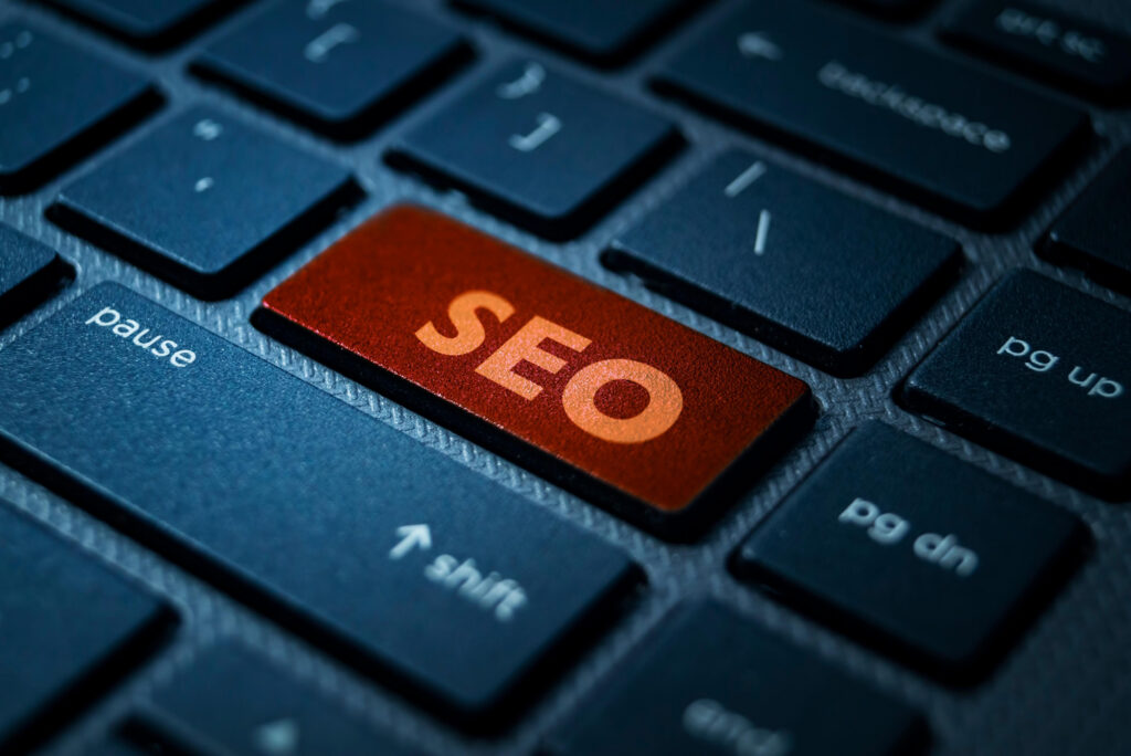 SEO keyboard key for search engine optimization